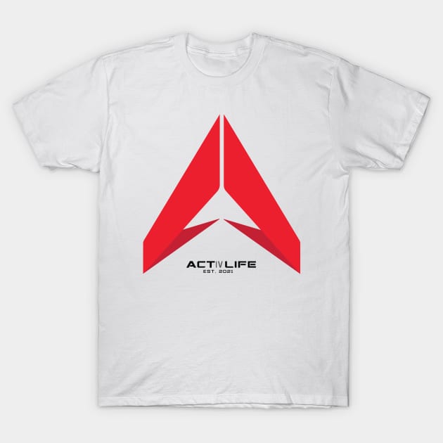 Activlife logo active life lifestyle red sports running hiking cycling youth T-Shirt by ActivLife